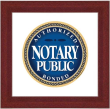 Authorized+%26+Bonded+Notary+Public+Sign+with+Brown+Wooden+Frame++